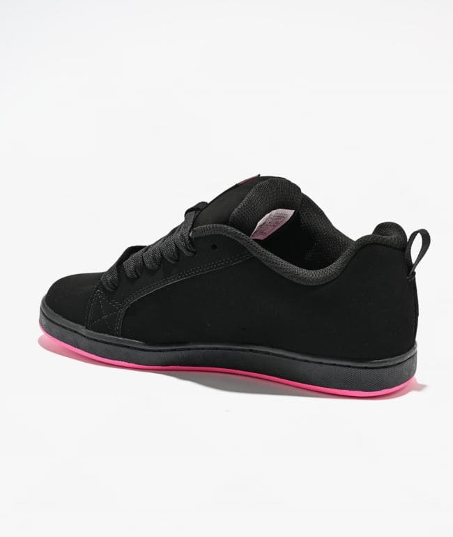 DC Court Graffik Black & Pink Zebra Skate Shoes, foto 3